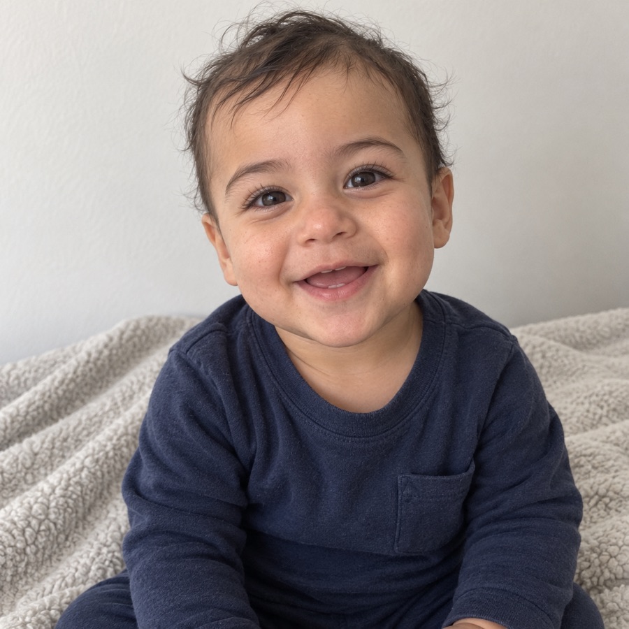 Example: AI baby boy made from the two parent photos